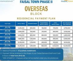 Faisal Town Overseas Enclave 5 Marla Plot for sale