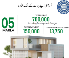 ICHS TOWN 5, 7, 10 Marla & 1 Kanal Residential Plot for sale.