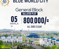 Blue World City 5 Marla Plot for sale