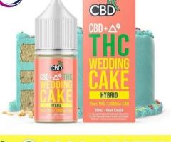 CBD+DELTA-9 THC VAPE JUICE WEDDING CAKE-HYBRID CBDFX In Multan~03001597757
