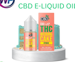 CBD+DELTA-9 THC VAPE JUICE WEDDING CAKE-HYBRID CBDFX In Larkana~03001597757