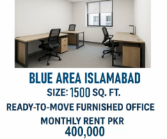 Blue area islamabad  Furnished office available for rent  280 sqft space