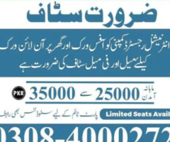 Part time, Full time, Home Based Job for Online working in Pakistan in Hyderabad, Sindh